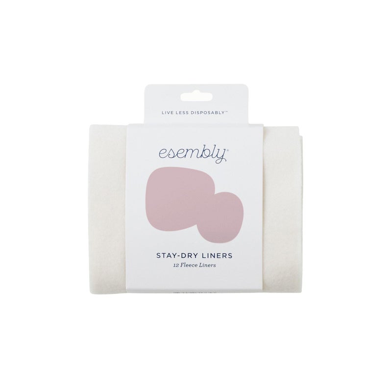 Esembly Cloth Diaper Stay-Dry Fleece Diaper Liner, Moisture-Wicking, Keeps Baby Dry, Prevents Staining, Protects Diaper, Easier to Clean, Washable, Reusable, Super-Soft, 12-Pack, One Size - Image 1